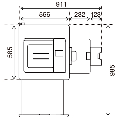 LBP862Ci 寸法図（標準状態）