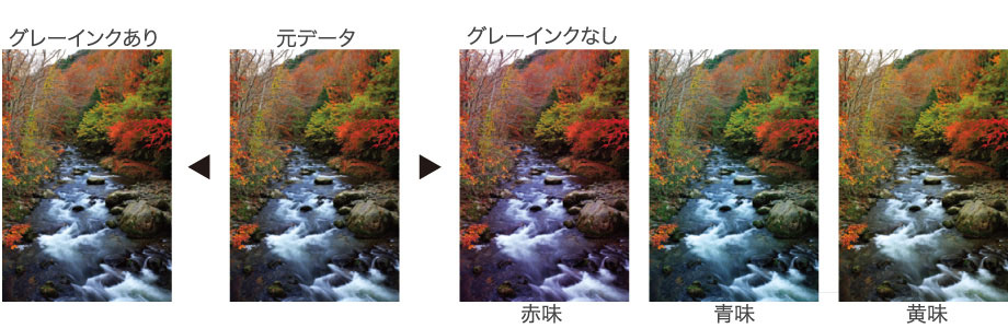 グレーインク効果(イメージ)