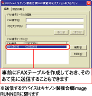 ファクス自動送信機能画面2