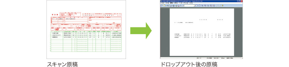 図：ドロップアウトカラー