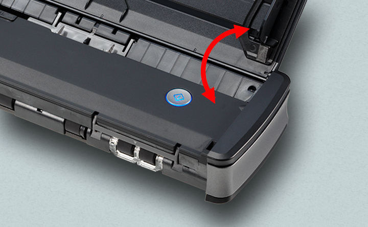 給紙トレイの開閉だけで電源ON／OFF