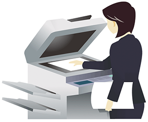 プリントをしているイメージ