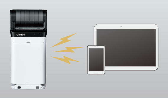 モバイル決済端末（CA-P1）が各種モバイル端末と接続することができるイメージ