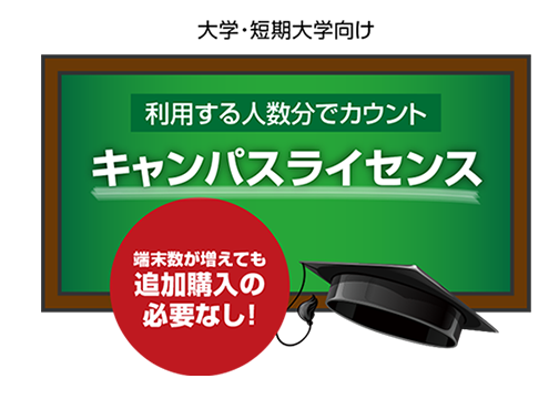 利用する人数分でカウント キャンパスライセンス