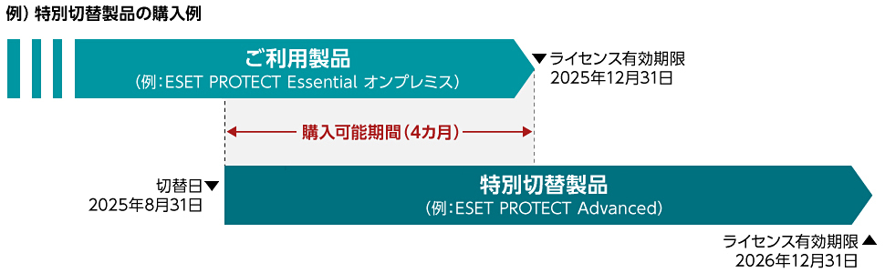 図：特別切替製品の購入例