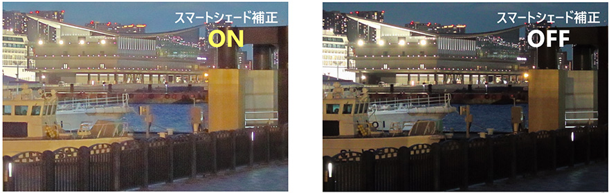 図：監視用途に最適化した画像補正機能