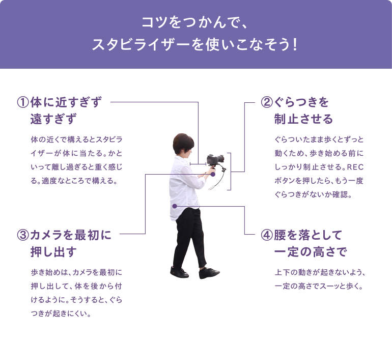 コツをつかんで、スタビライザーを使いこなそう!