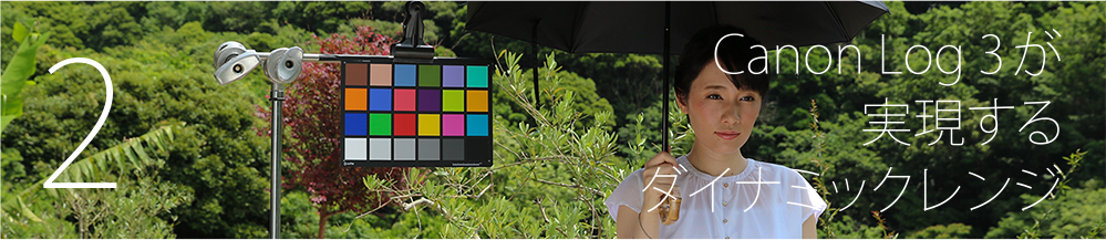 2 Canon Log 3が実現するダイナミックレンジ