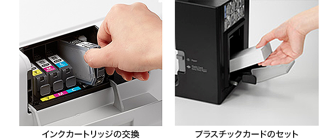 カートリッジの交換 プラスチックカードのセット