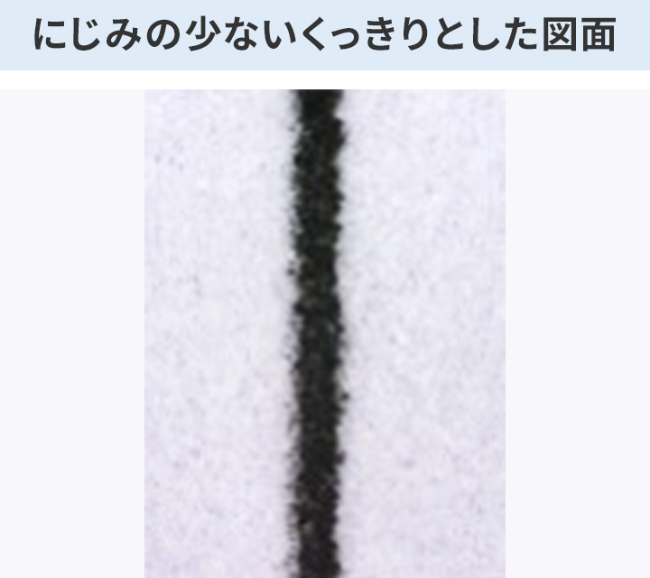 にじみの少ないくっきりとした図面