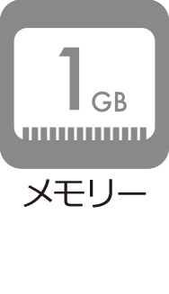 メモリー：1GB