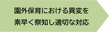 園外保育における異変を素早く察知し適切な対応