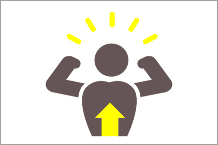 モチベーションを高くもって働いている様子