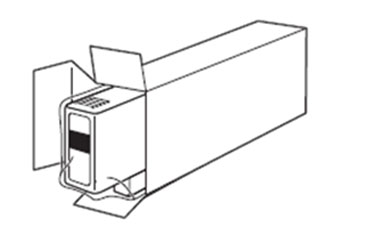 未使用のインクタンクの梱包状態