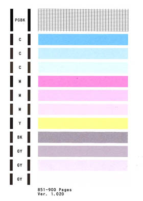 ノズルチェックパターン